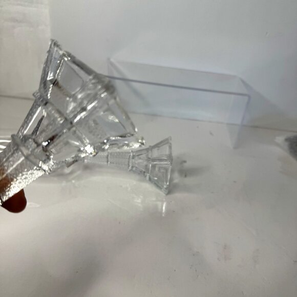 Eiffel Tower Stemmed Glass Champagne Flutes 10" Set 2 "A night in Paris" - Picture 4 of 10